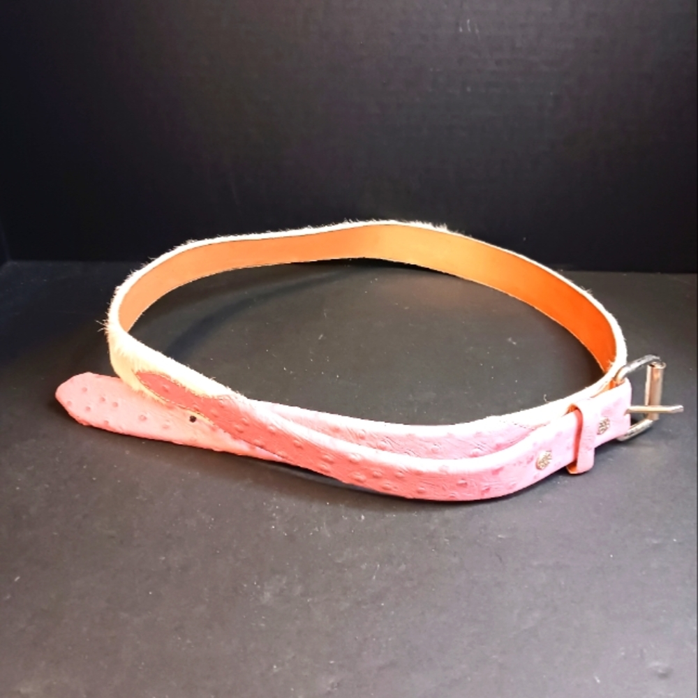 Leather cowhide belt
